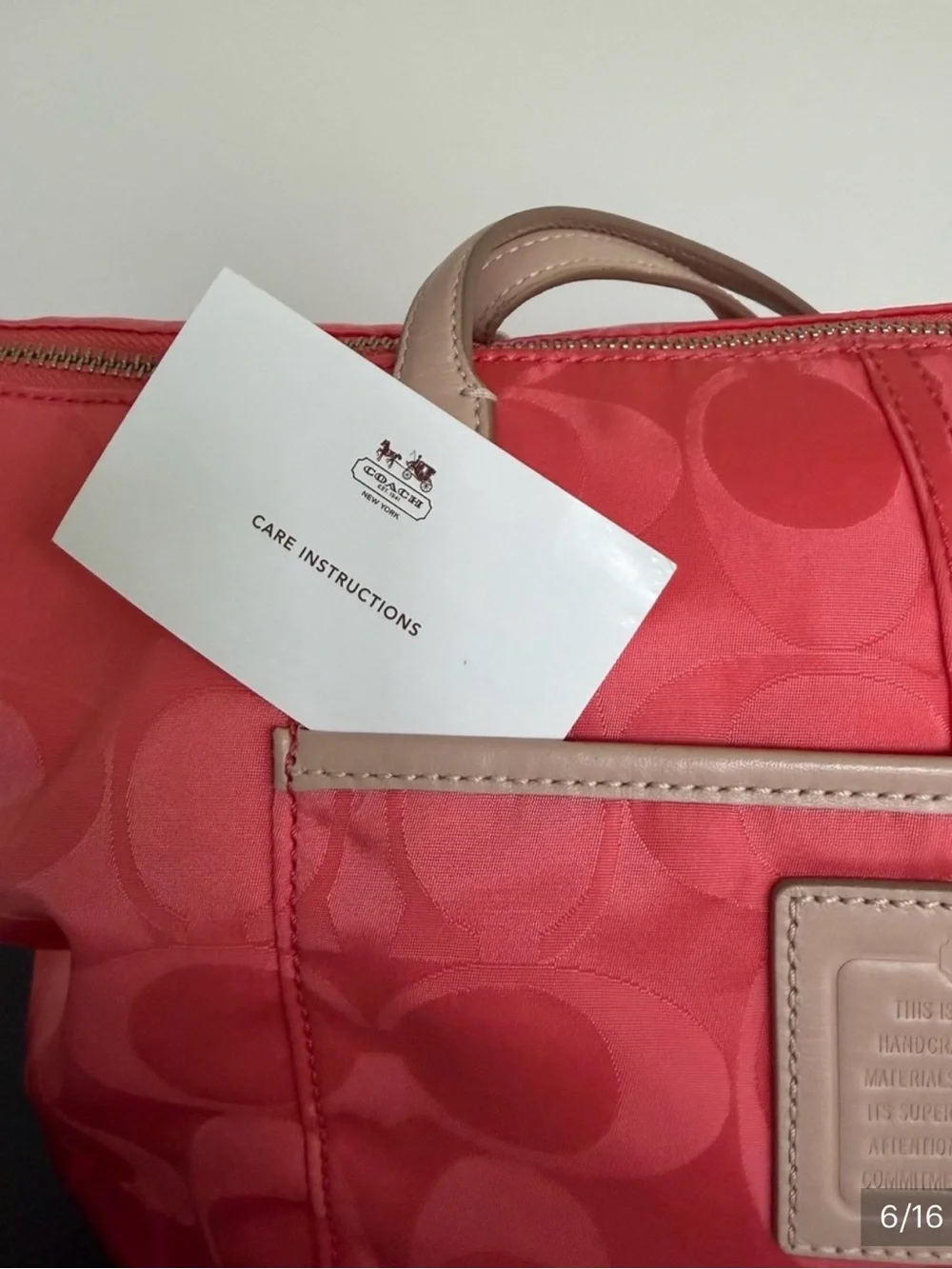 Coach Legacy Weekend Signature Colorblock Nylon East West Zip Top Tote 24865 3